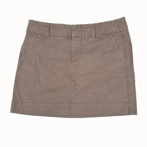Gap Favorite Chino Mini Skirt Size 4 Brown Cotton Casual Womens
